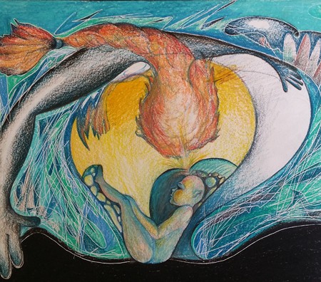 Woman overseeing her baby before birth_sm